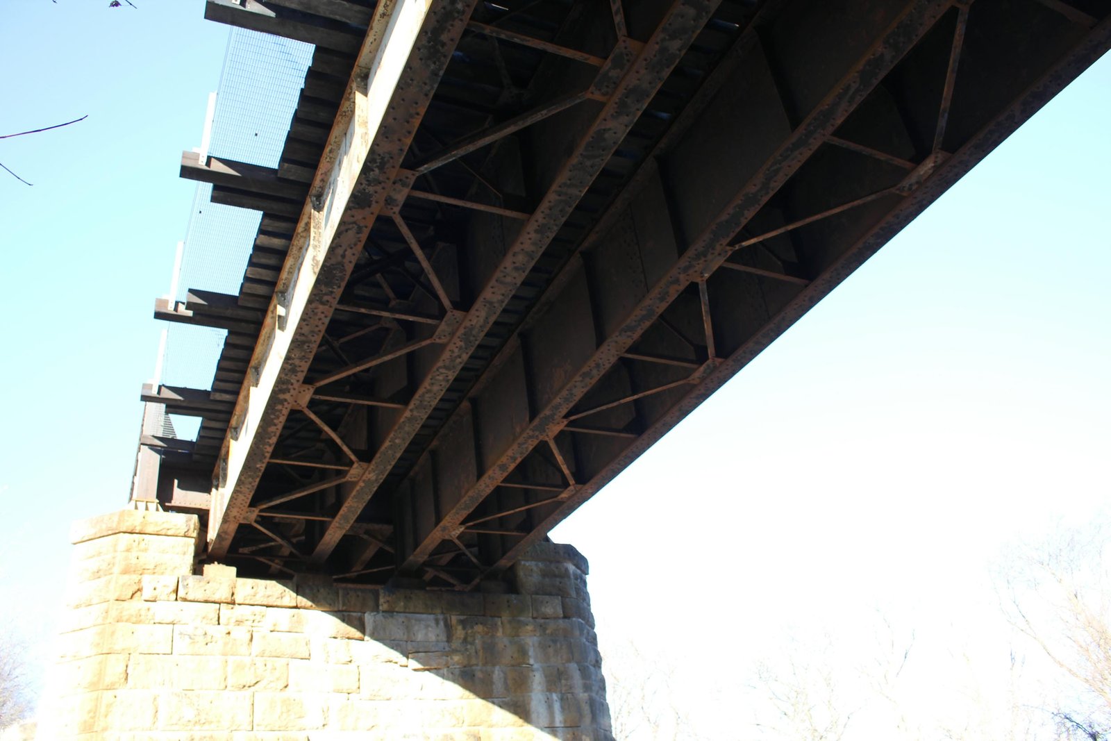 Under east span